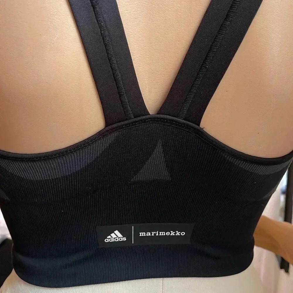 Adidas marimekko fastimpact luxe rum high-support bra-black